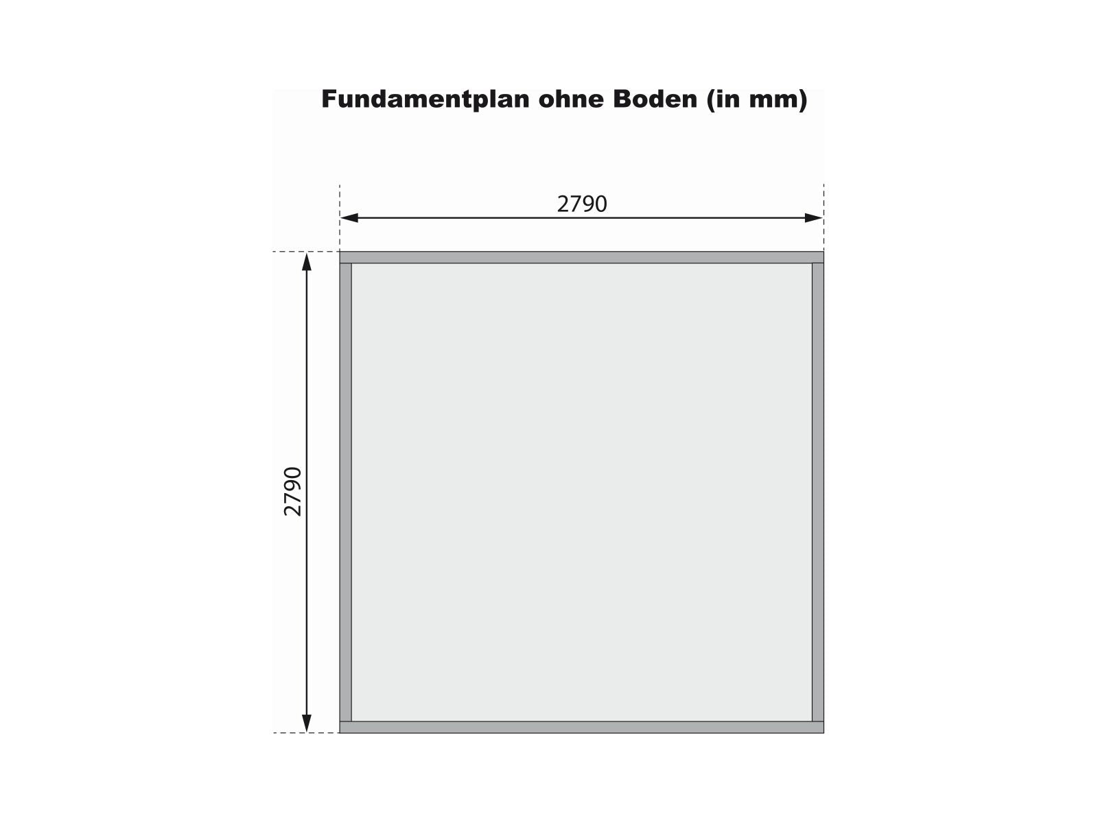 Karibu Gartenhaus Trittau 3 natur mit Anbaudach 4,4 m