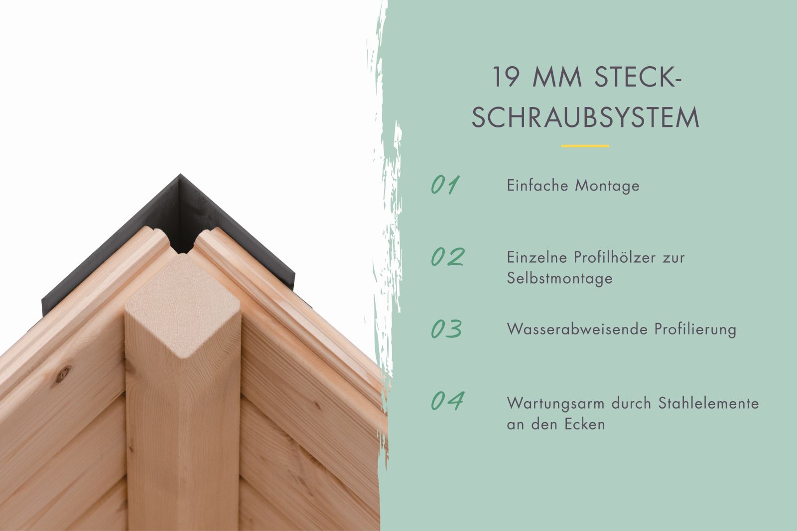 Karibu Hybrid Gartenhaus Jupiter 4 B terragrau/anthrazit, inkl. 2,35 m Anbaudach