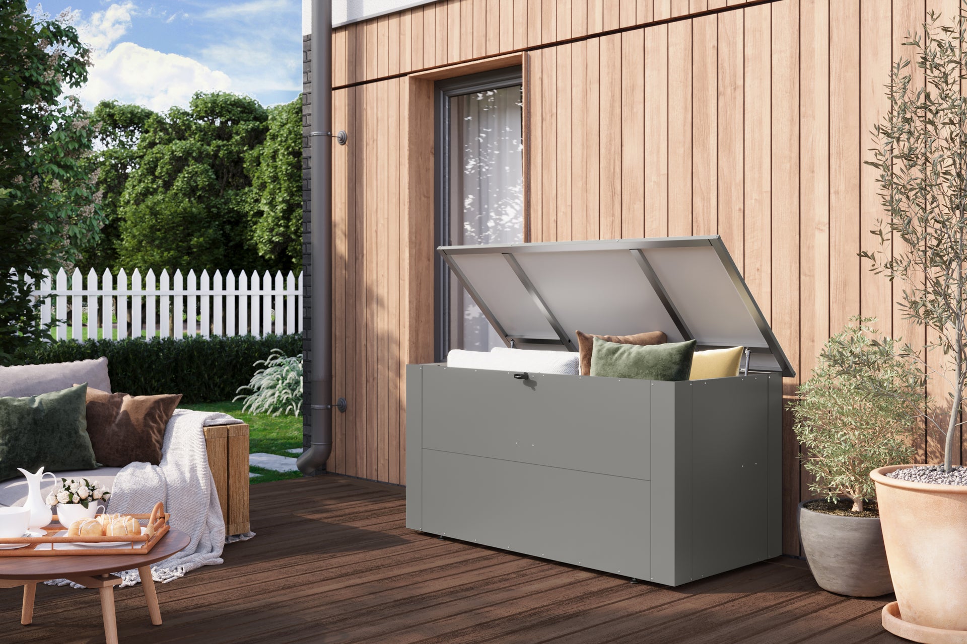 Karibu Metallbox Himalia 2, graualuminium