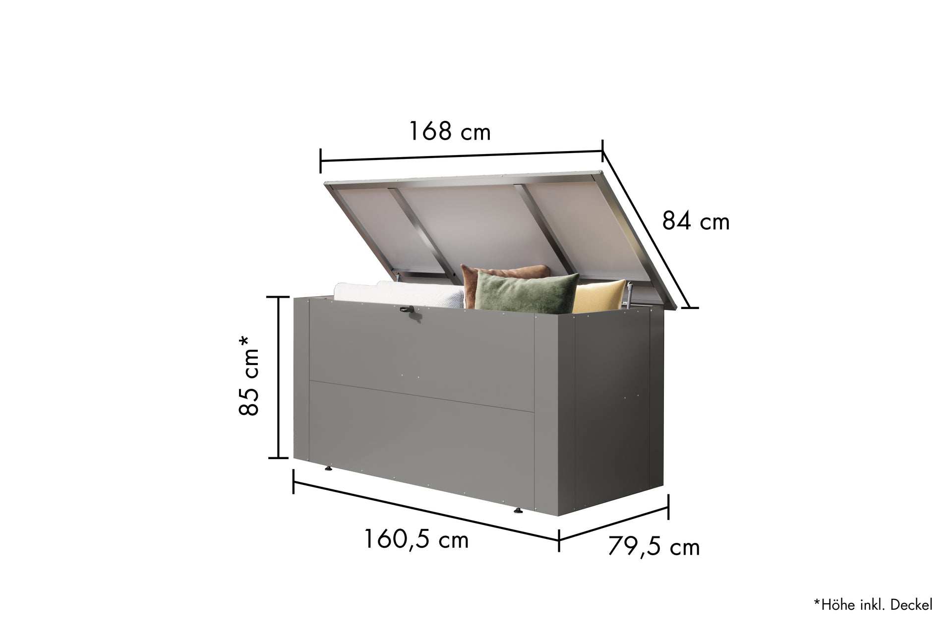 Karibu Metallbox Himalia 2, graualuminium