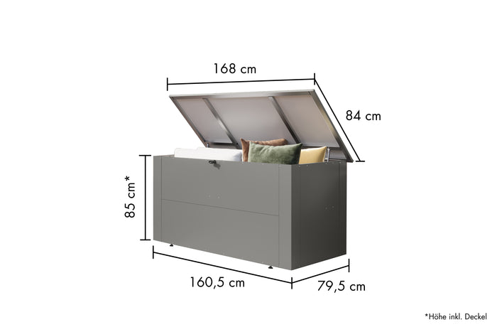 Karibu Metallbox Himalia 2, graualuminium