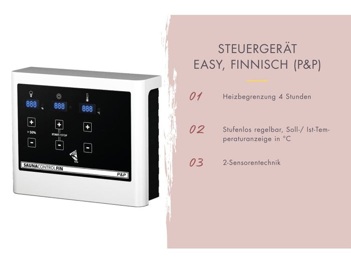 Karibu Saunaofen Plug & Play 3,6 kW externe Steuerung steckerfertig