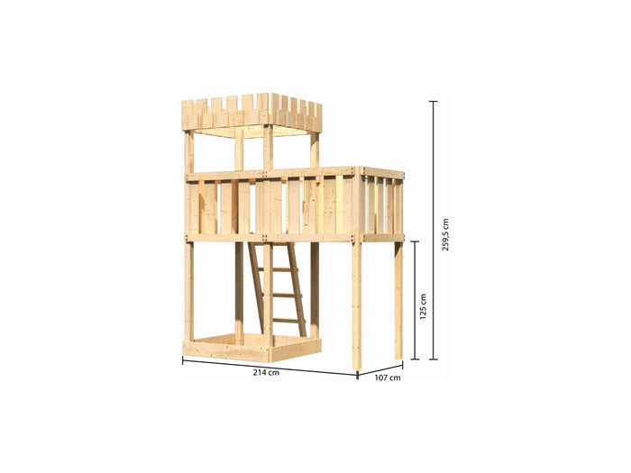 Karibu Ritterburg Löwenherz + Anbauplattform