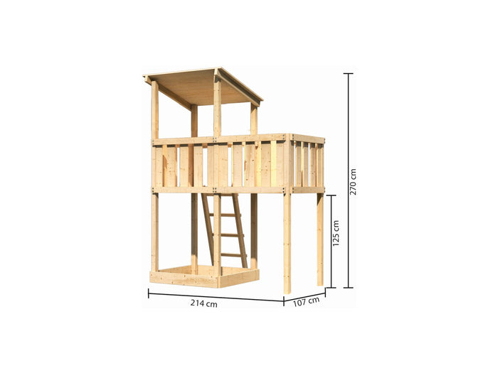 Karibu Spielturm Anna + Anbauplattform