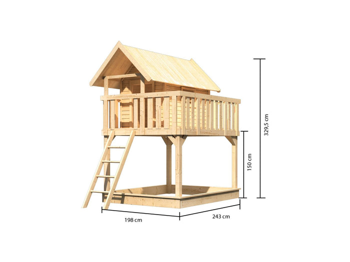 Karibu Stelzenhaus Fidel naturbelassen