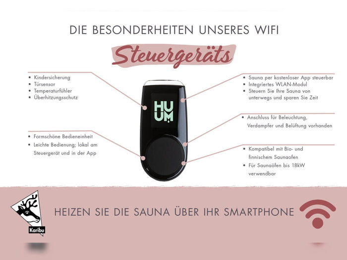 Karibu Saunahaus Catalina, natur -inkl. 9 kW Ofen ext. Steuerung Wifi HUUM- inkl. Vorraum, 73 mm