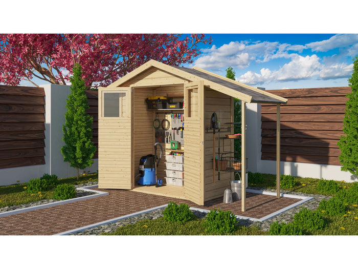 Karibu Gerätehaus Dana natur 14 mm