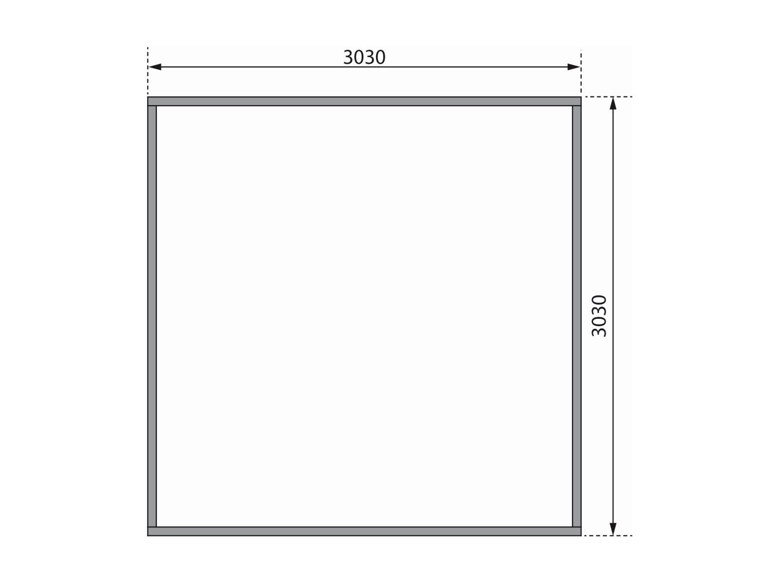 Karibu Gartenhaus Radeburg 1 natur 40 mm