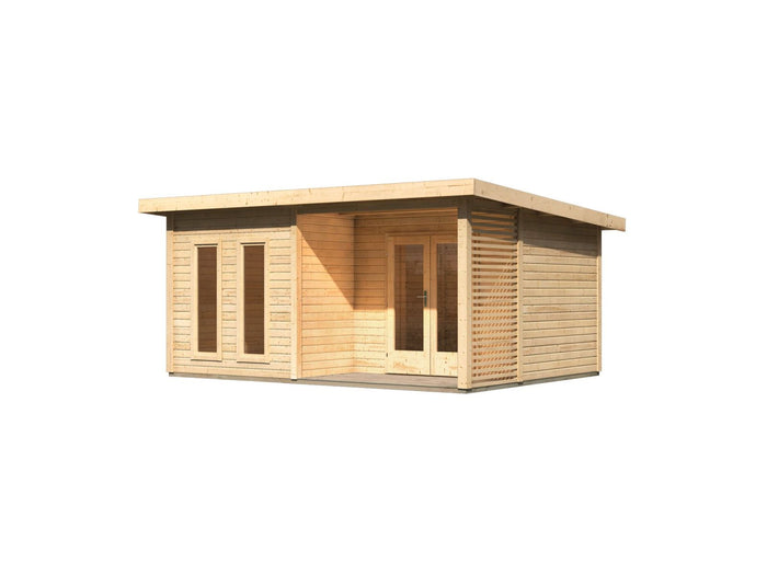Karibu Gartenhaus Radeburg 5 natur inkl. Terrasse
