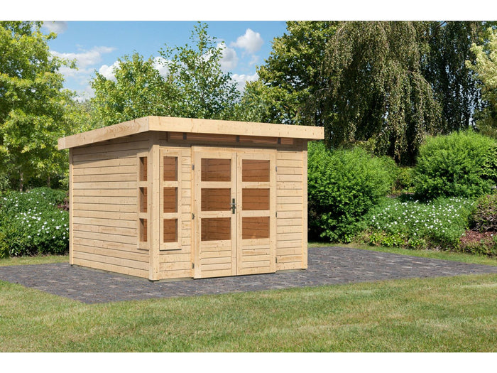 Karibu Gartenhaus Kastorf 6 - 28 mm natur