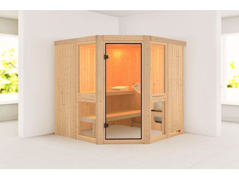 Amelia 2 - Karibu Sauna ohne Ofen - ohne Dachkranz -