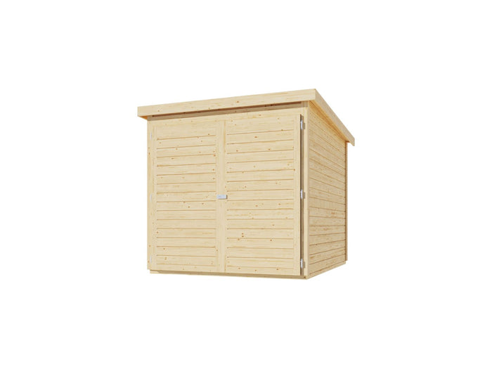 Karibu Fahrradgarage 3, natur 19 mm