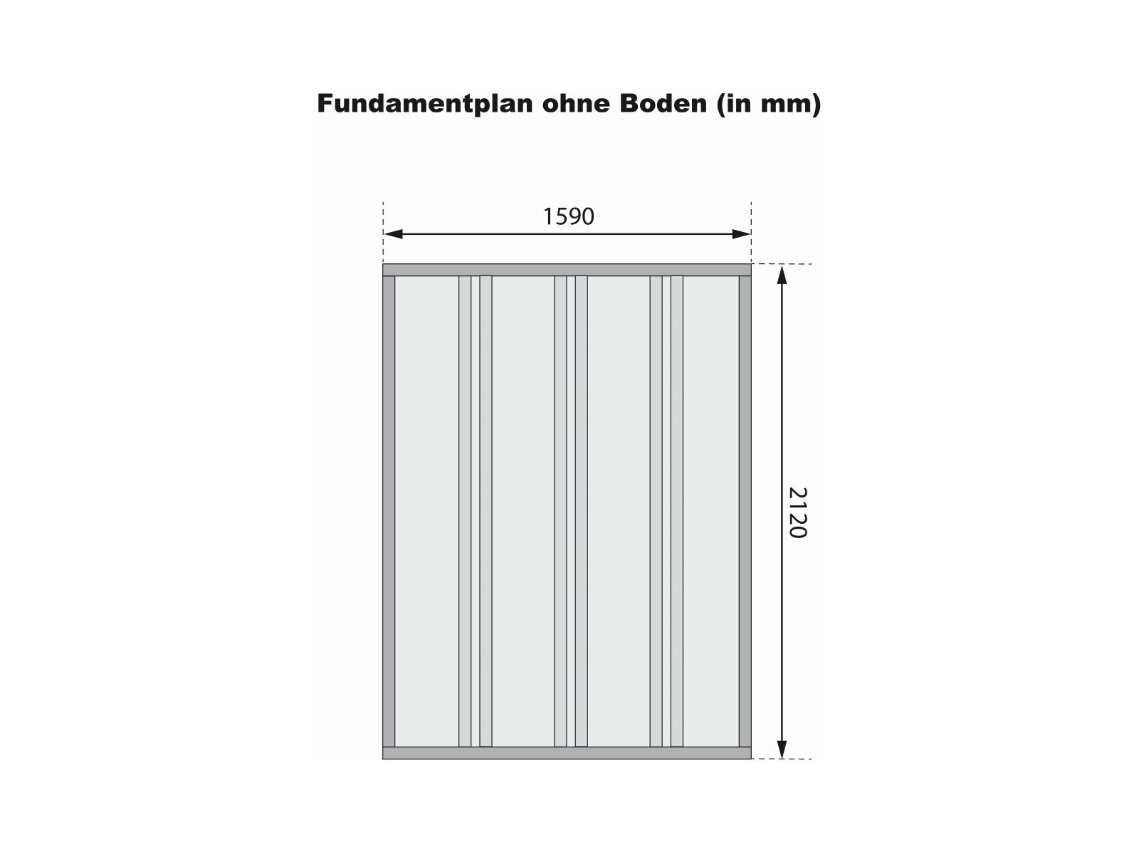 Karibu Fahrradgarage 3, natur 19 mm