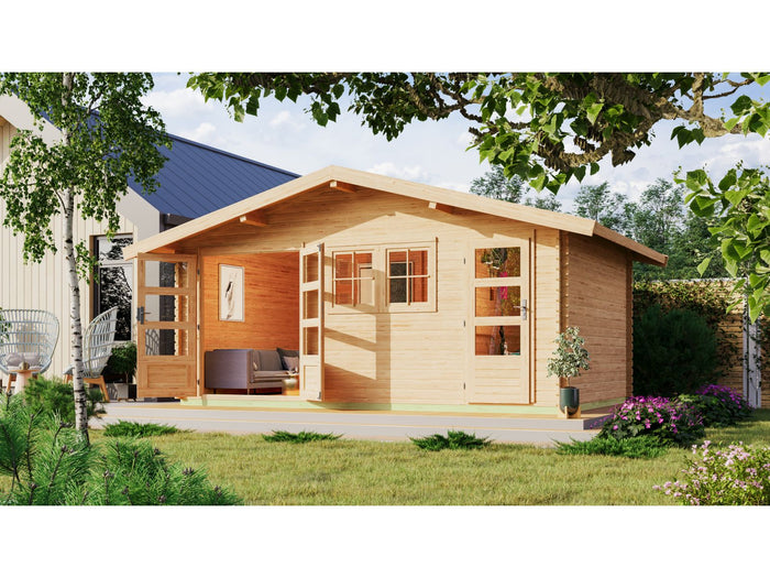 Karibu Gartenhaus Lagor 2 38 mm 2-Raum-Haus
