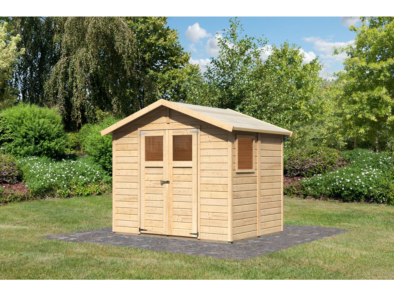 Karibu Gerätehaus Dalin 1 natur 14 mm