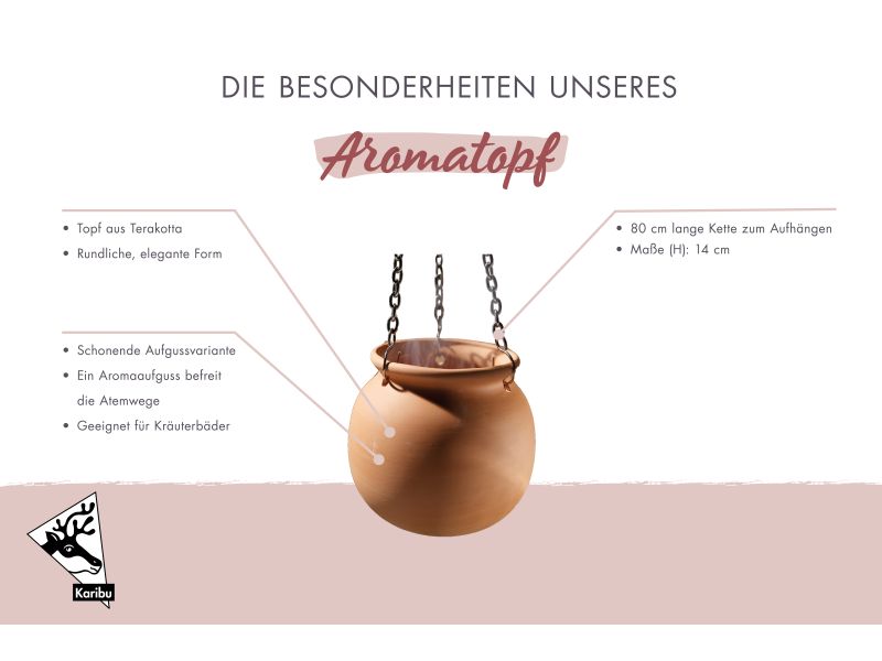 Karibu Sauna Aroma- und Aufgusstopf