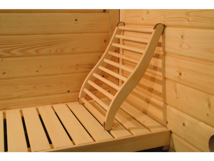 Karibu Sauna Rückenlehne ergonomisch