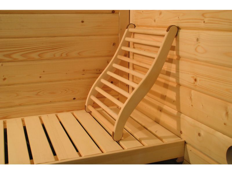 Karibu Sauna Rückenlehne ergonomisch