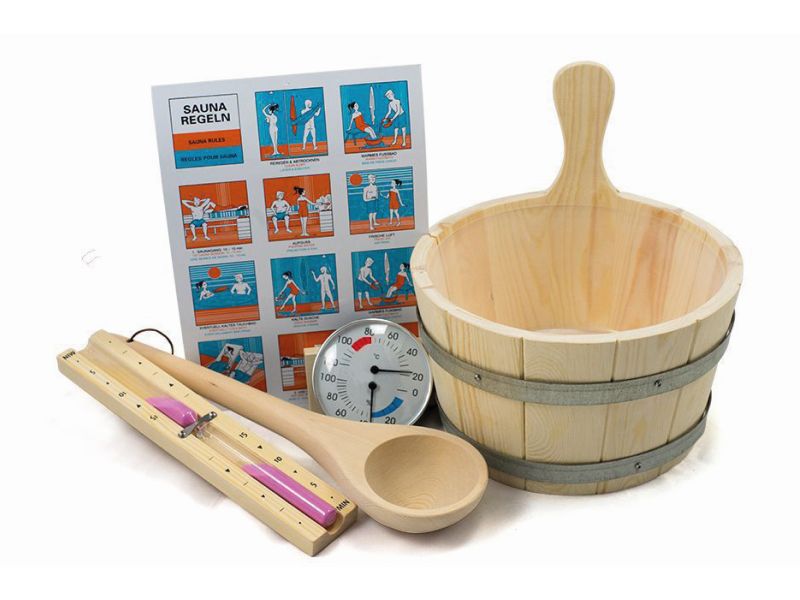 Karibu Saunazubehör-Set Classic 6-teilig