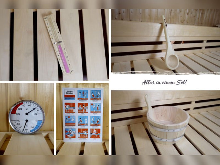 Karibu Saunazubehör-Set Classic 6-teilig