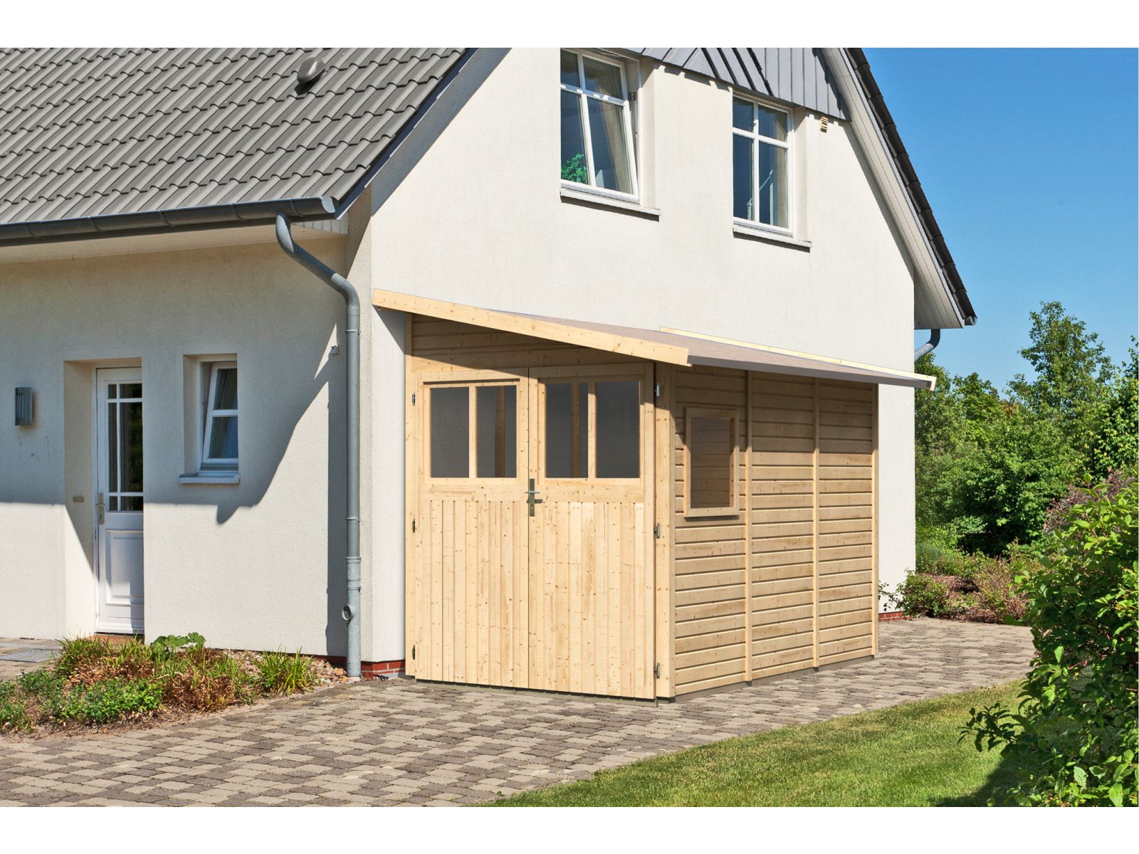 Karibu Gartenhaus Wandlitz 3 natur 19 mm