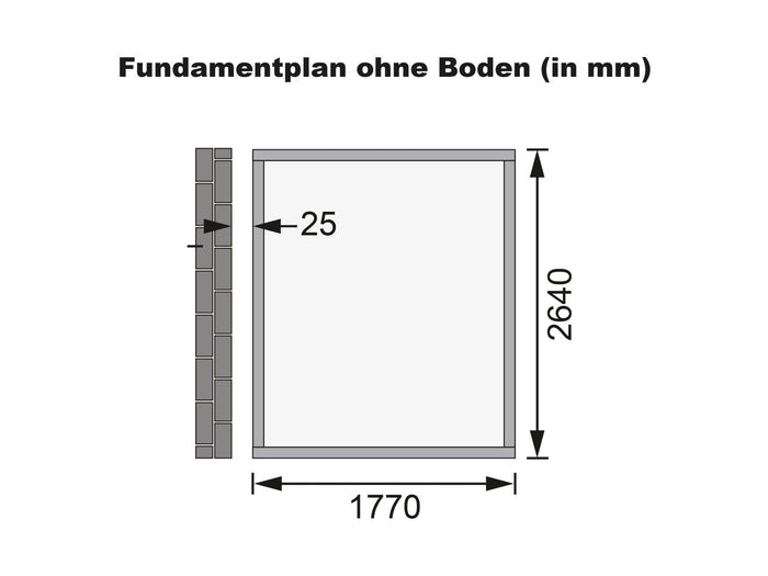 Karibu Gartenhaus Wandlitz 3 natur 19 mm