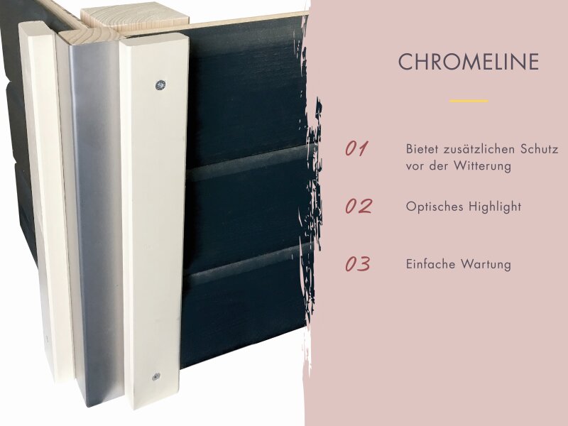 Karibu Saunahaus Skrollan 1 38 mm- 9 kW Ofen ext. Steuerung HUUM- Moderne Tür, Terragrau