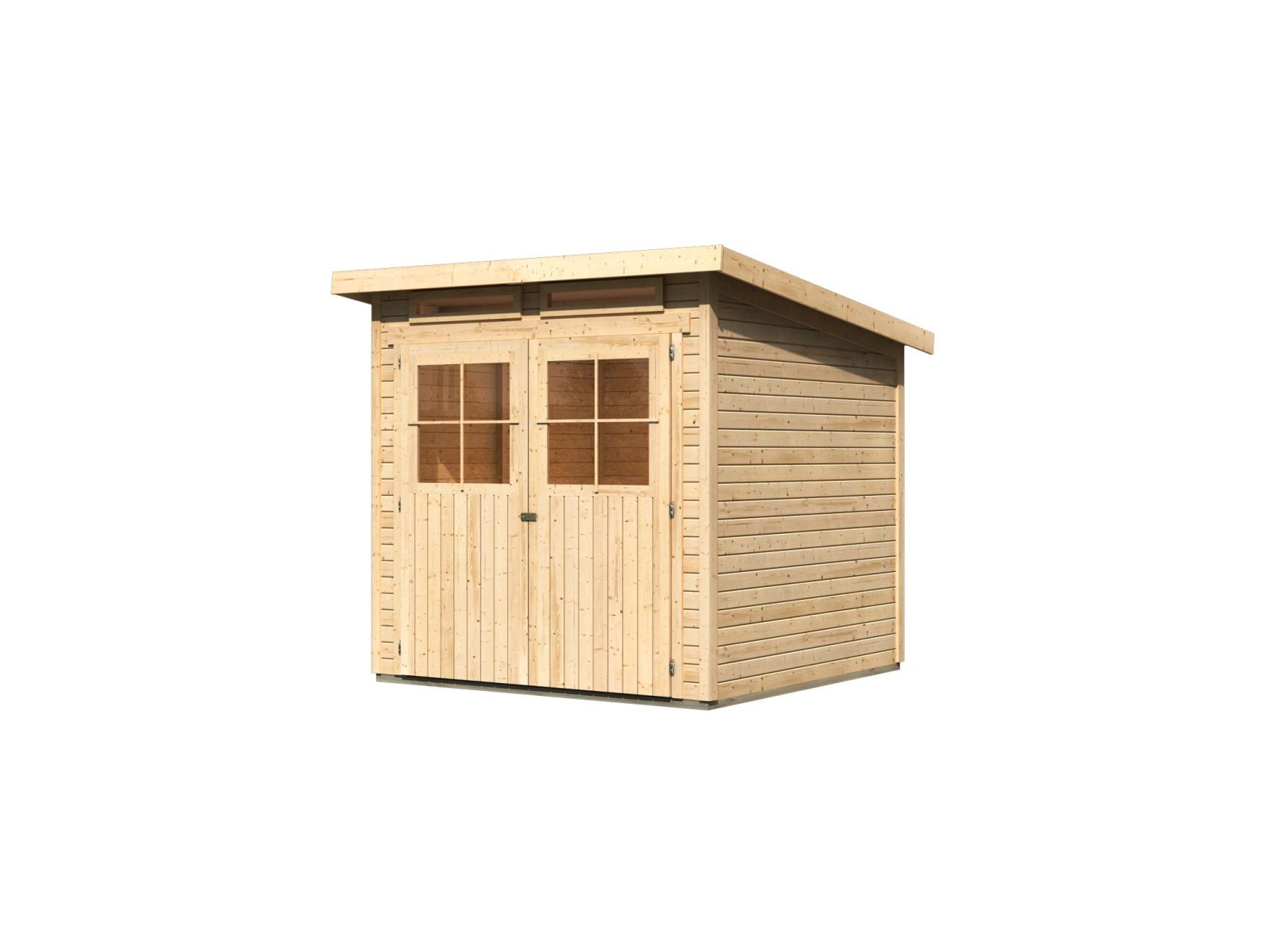 Karibu Gartenhaus Glücksburg 3 natur 19 mm