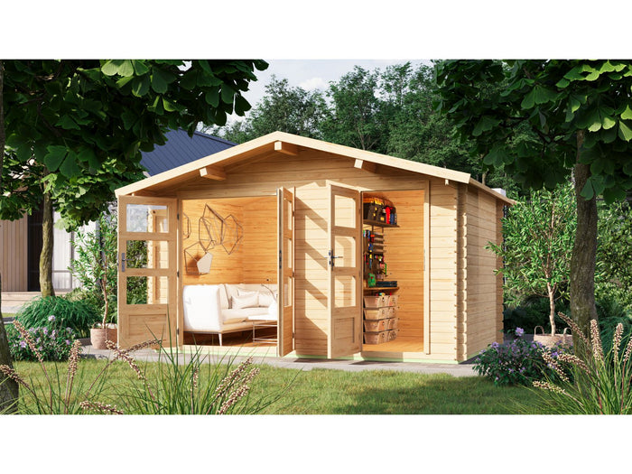 Karibu Gartenhaus Radur 0 28 mm 2-Raum-Haus