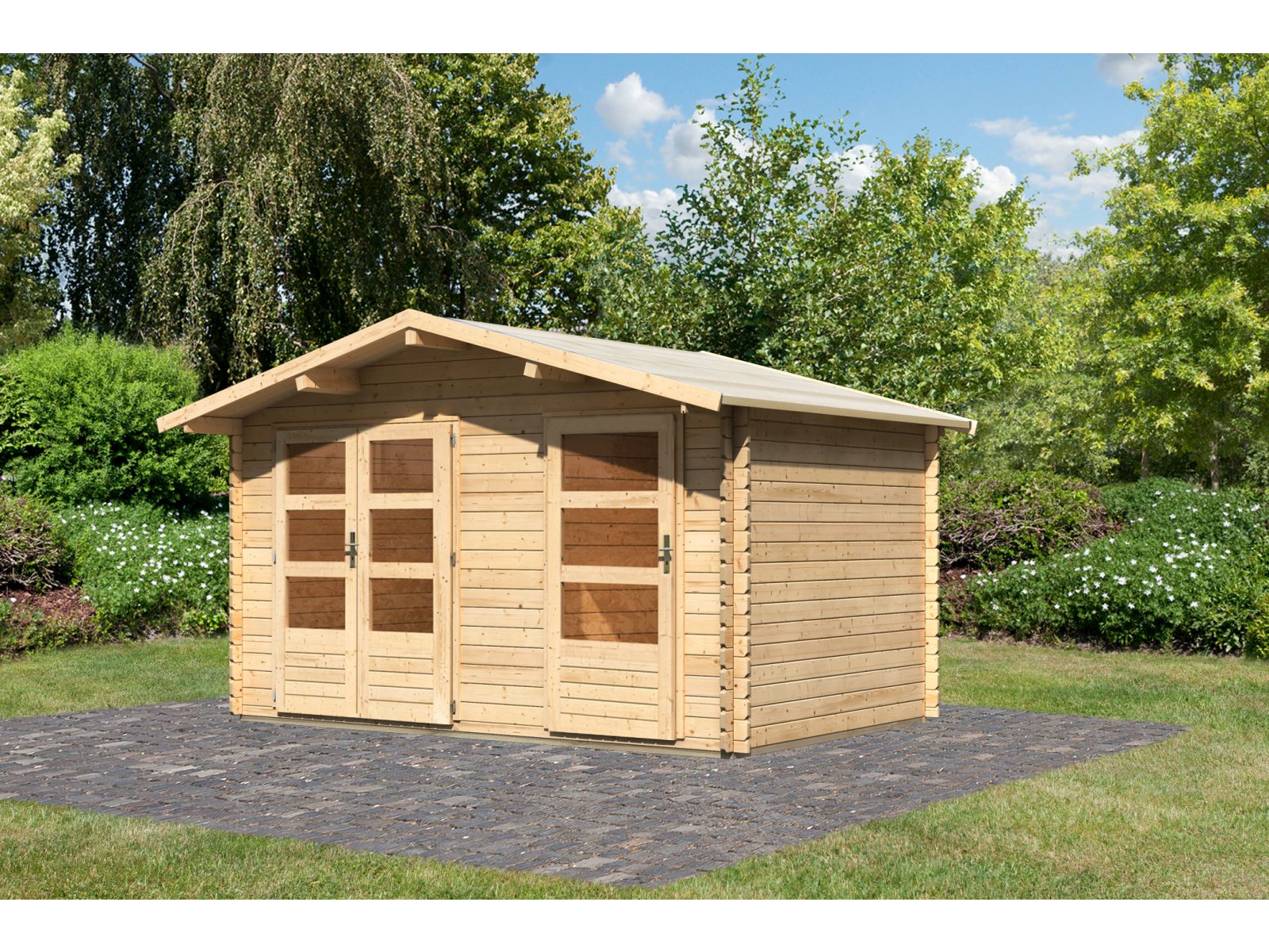 Karibu Gartenhaus Radur 0 28 mm 2-Raum-Haus