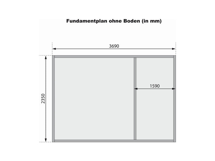 Karibu Gartenhaus Radur 0 28 mm 2-Raum-Haus