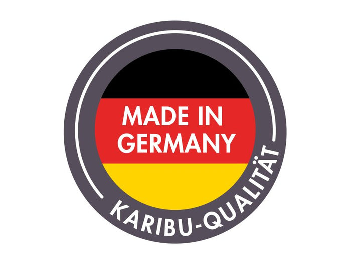 Karibu Saunahaus Skrollan 1 38 mm- 9 kW Bioofen ext. Steuerung HUUM- Klassische Tür