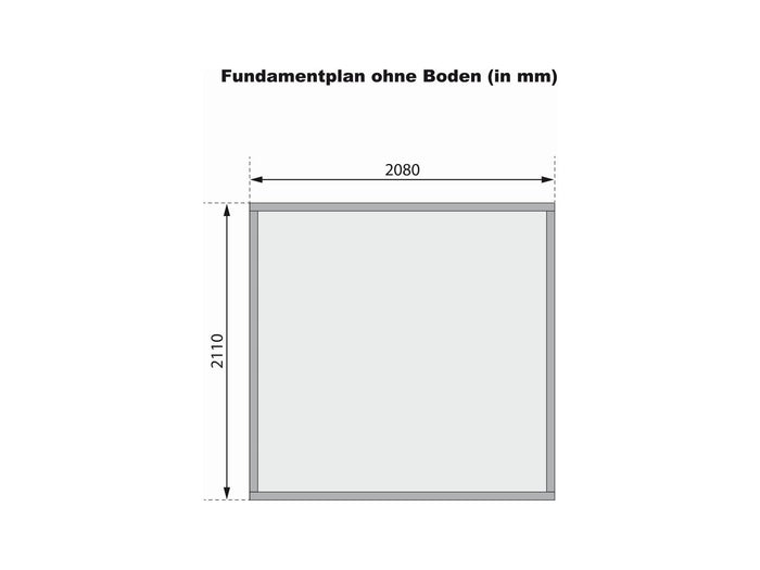 Karibu Gerätehaus Merseburg 4 natur 14 mm