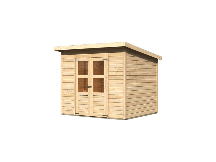 Karibu Gerätehaus Merseburg 5 natur 14 mm