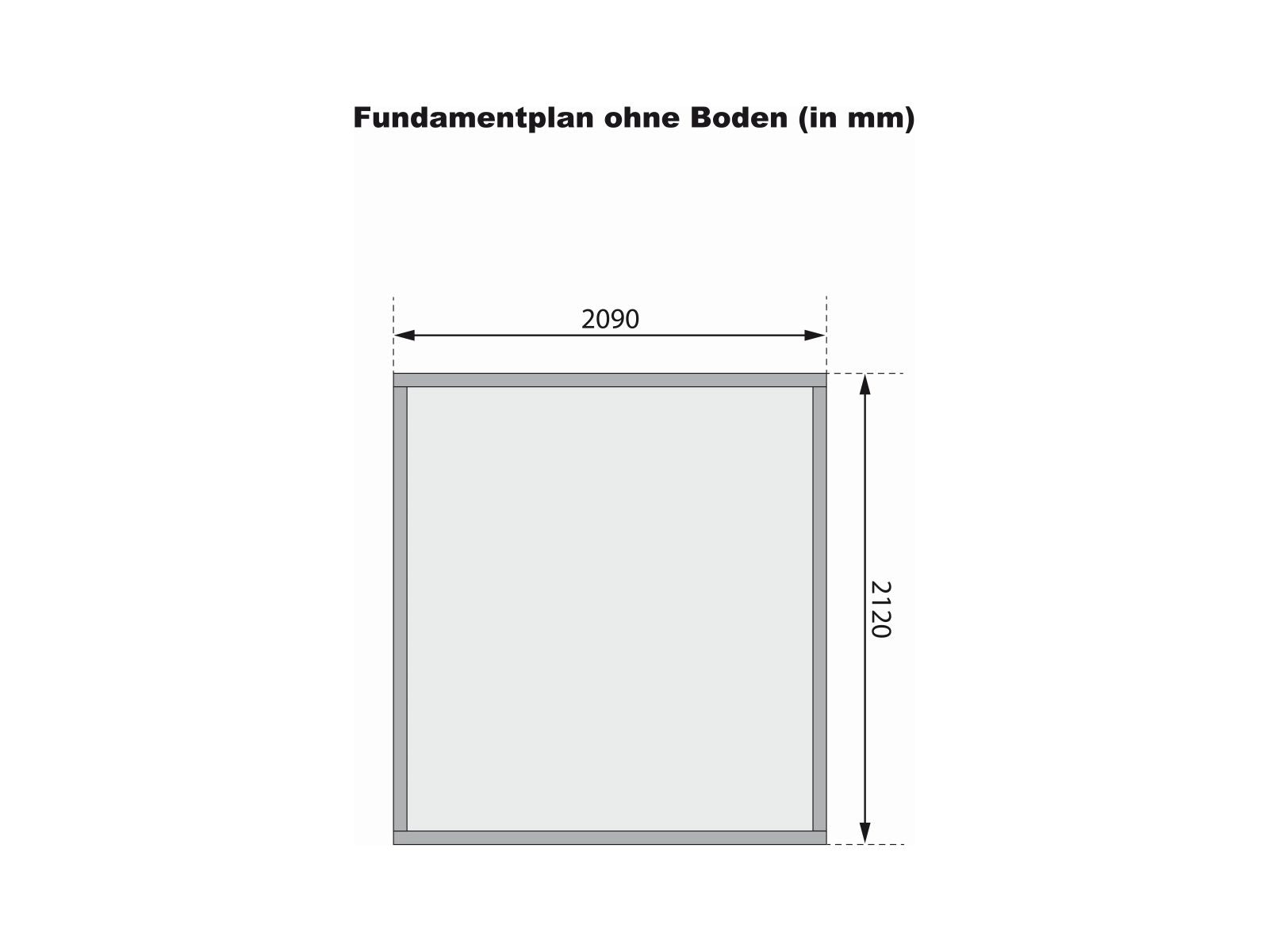 Karibu Gartenhaus Glücksburg 3 terragrau 19 mm