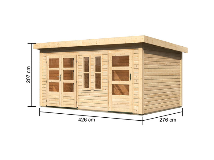 Karibu Gartenhaus Schönbuch 2 38 mm 2-Raum-Haus