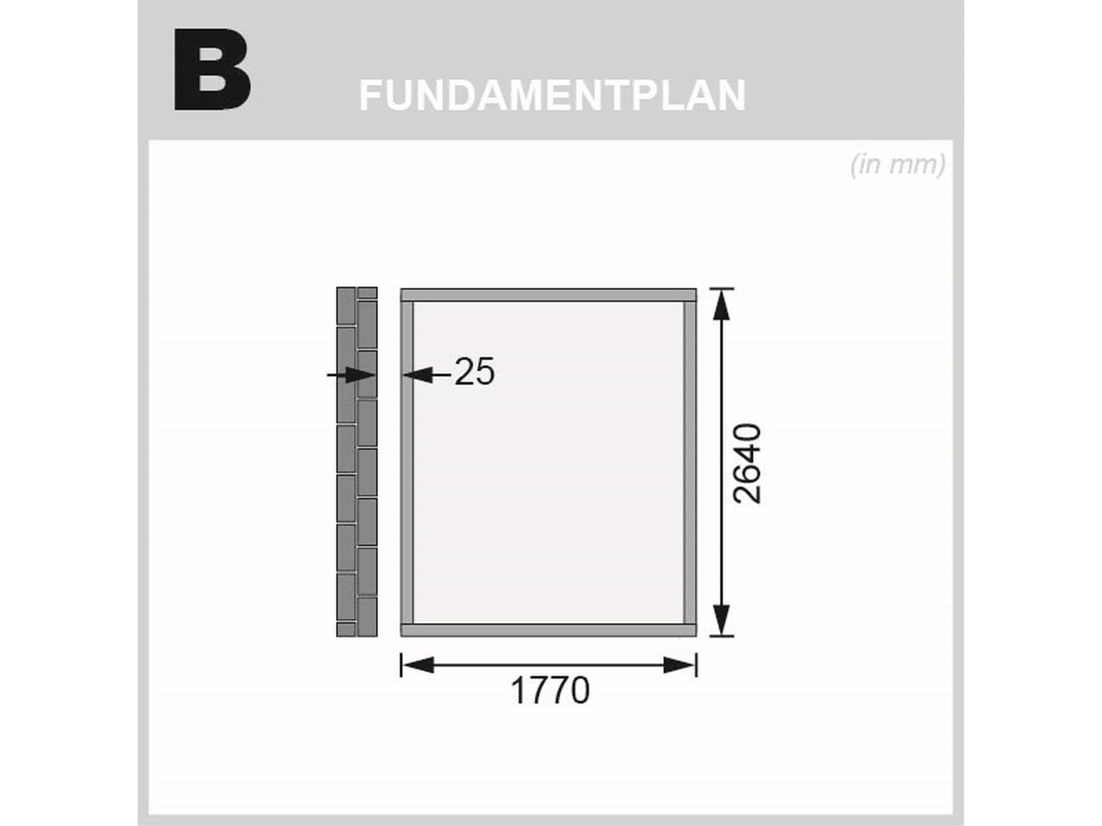 Karibu Gartenhaus Wandlitz 3 terragrau 19 mm