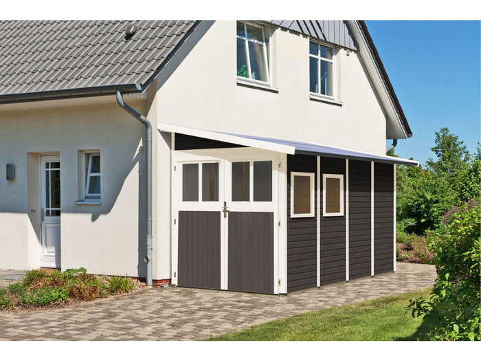Karibu Gartenhaus Wandlitz 4 terragrau 19 mm
