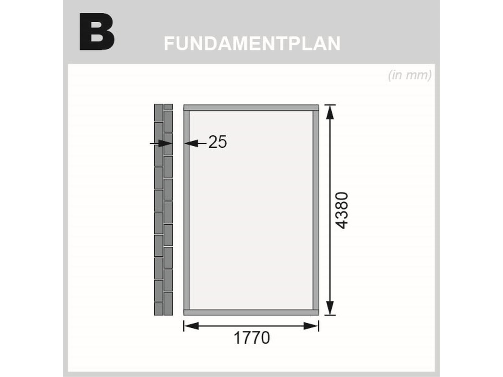 Karibu Gartenhaus Wandlitz 5 terragrau 19 mm