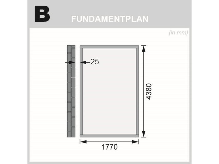 Karibu Gartenhaus Wandlitz 5 terragrau 19 mm