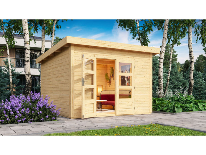 Karibu Gartenhaus Northeim 3 naturbelassen 38 mm