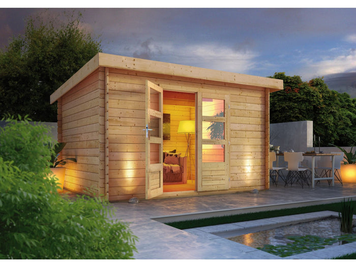 Karibu Gartenhaus Bastrup 7 natur