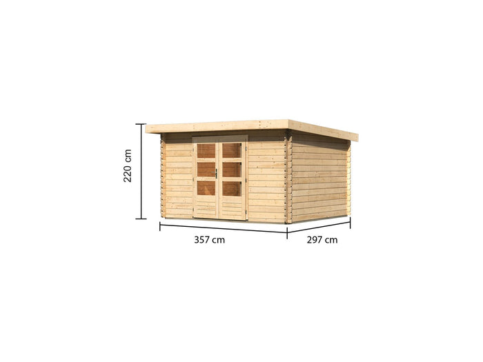Karibu Gartenhaus Bastrup 7 natur