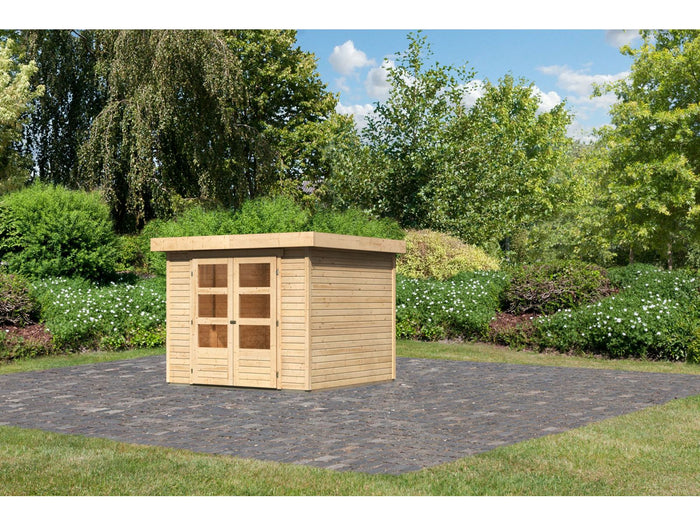 Karibu Gartenhaus Askola 3,5 natur 19 mm