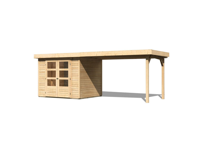 Karibu Gartenhaus Askola 3 mit Anbaudach 2,75 Meter