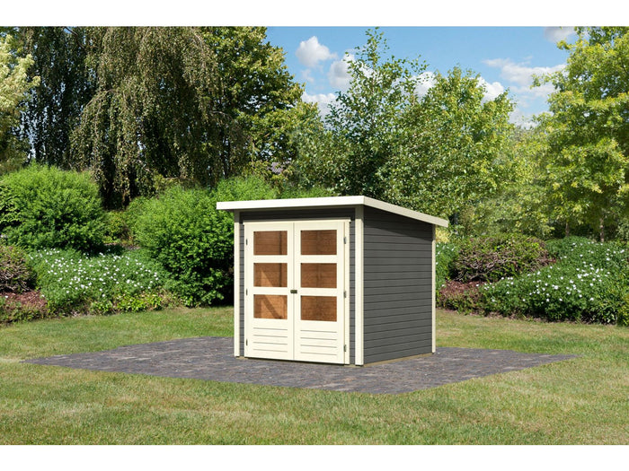 Karibu Gartenhaus Stockach 2 terragrau