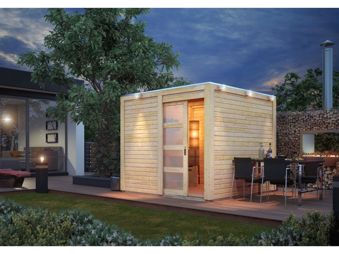 Karibu Gartenhaus Qubic natur