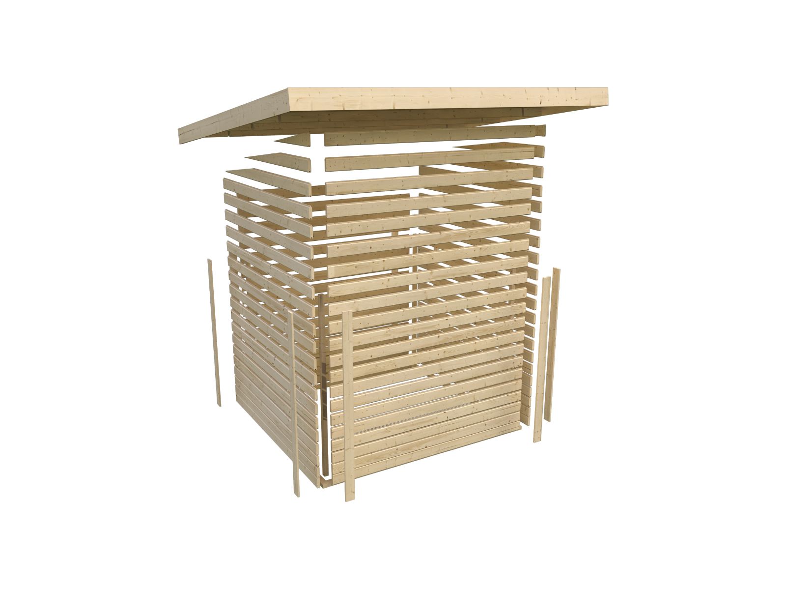 Karibu Gartenhaus Askola 3 terragrau 19 mm