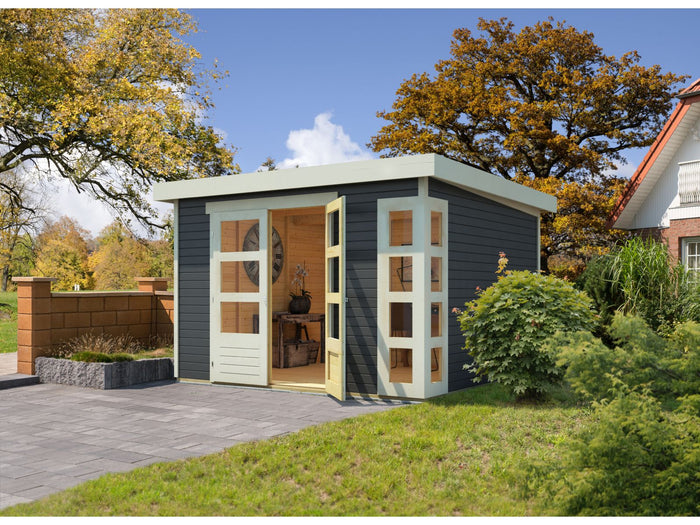 Karibu Gartenhaus Kerko 6 in terragrau 19 mm