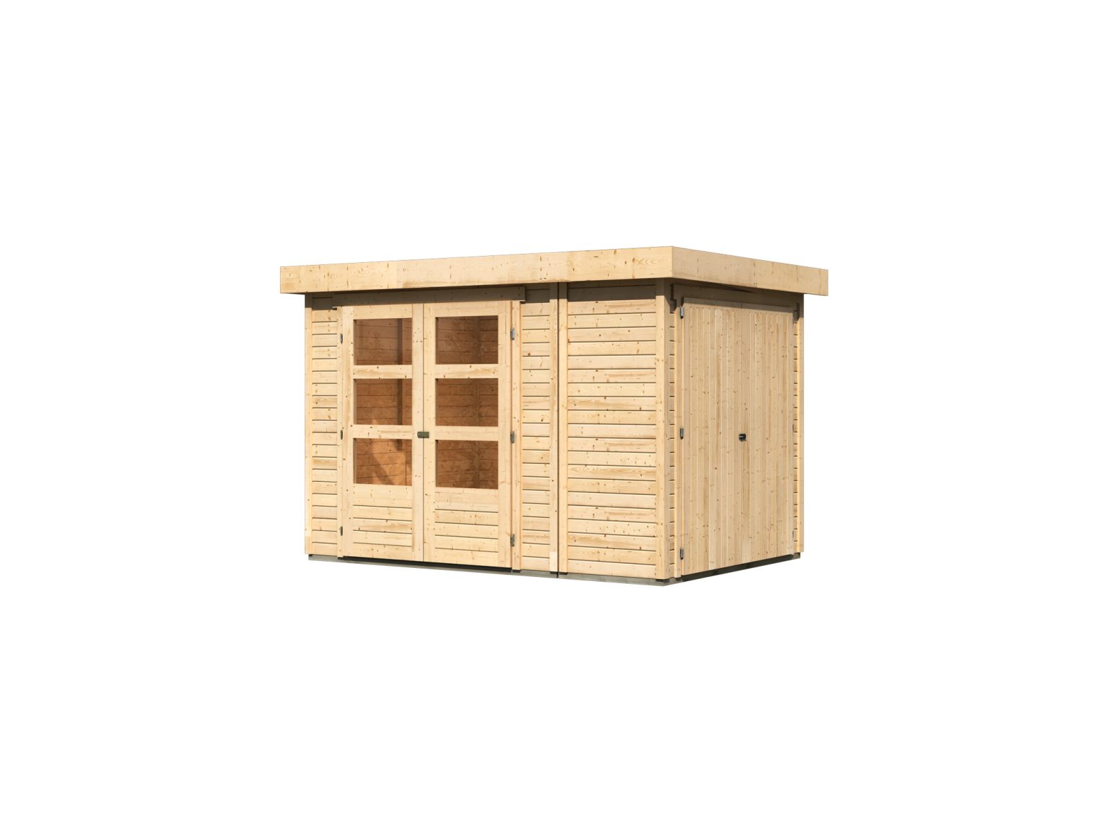 Karibu Gartenhaus Retola 2 inkl. Anbauschrank